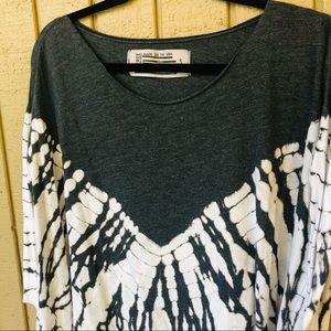 🚫 Free People gray white Tye Dye shirt